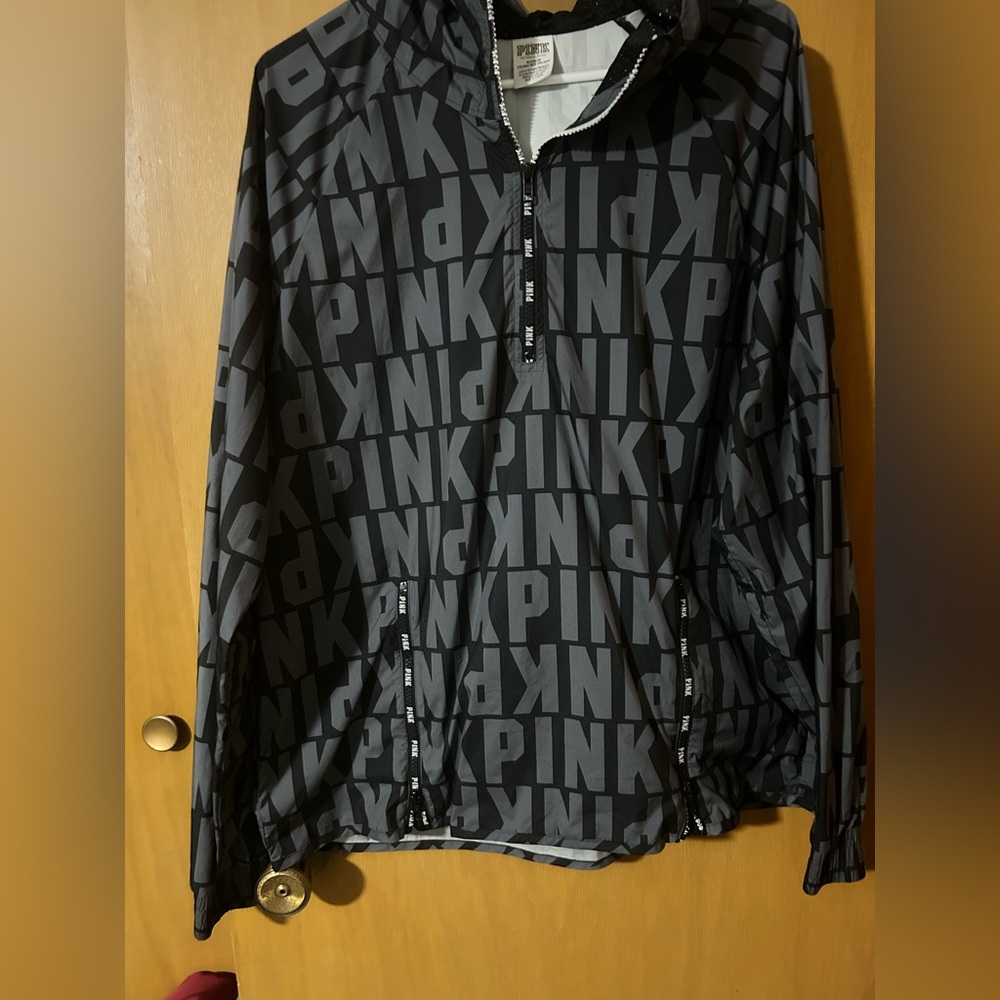 PINK Victoria's Secret Black and Gray Outerwear